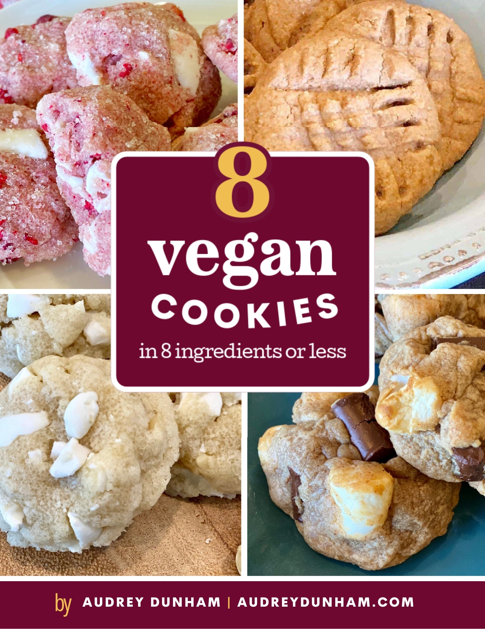 FREE Ebook! 8 Vegan Cookies in 8 Ingredients or Less