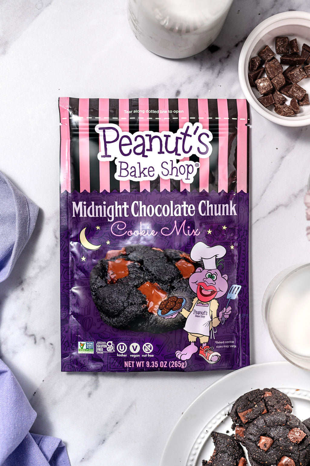 Midnight Chocolate Chunk Cookie Mixes – Peanut's Bake Shop, Inc.
